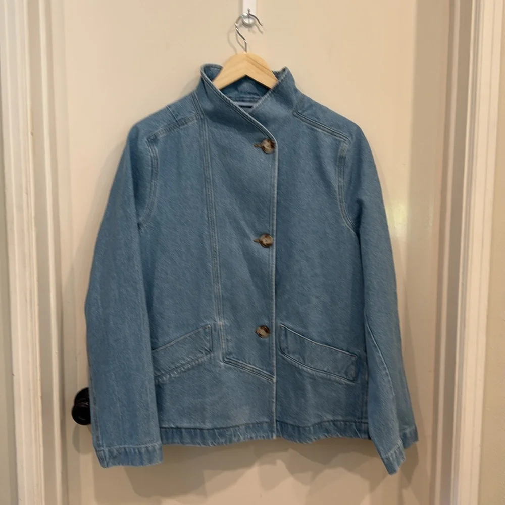 SÉZANE Kalvin Denim Coat in Bleach sz 40 / US 8  SOLD OUT IN STORE - Picture 10 of 14